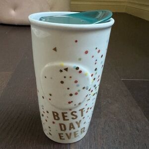 Starbucks "Best Day Ever"‎ Ceramic 10oz Confetti Tumbler